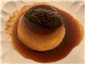 creme caramel with caviar